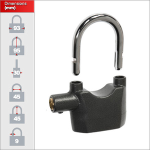 Candado de Alta Seguridad con Alarma de Alto Decibelio, Resistente al Agua, de Alta Calidad, con Llave - Product Image 4