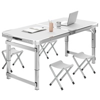Tragbarer Klapptisch aus Aluminium legierung Einfacher faltbarer Street Stall-Grill tisch für Nacht märkte und den Heimgebrauch