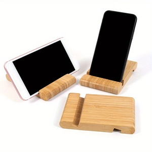 Penyangga Ponsel Kayu untuk Meja, Dudukan Ponsel dari Kayu Bambu, Penyangga Smartphone Portabel untuk Meja, Penyangga Ponsel Universal - Product Image 1
