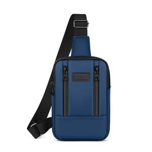 Sac bandoulière tendance et minimaliste pour homme, grande capacité, léger, décontracté, sac de poitrine, gris, noir, bleu, couleur unie, été 2025 - Product Image 2