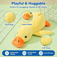 Peluche Canard Kawaii pour Animaux de Compagnie, Poupées Animaux Décoratives, Cadeau Durable en Polyester avec Rembourrage en Coton PP pour Chien