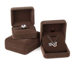 Xinfly Luxury Custom Velvet Jewelry Gift <b>Box</b> Weddings Pendant Necklace <b>Packaging</b> - Product Image 2