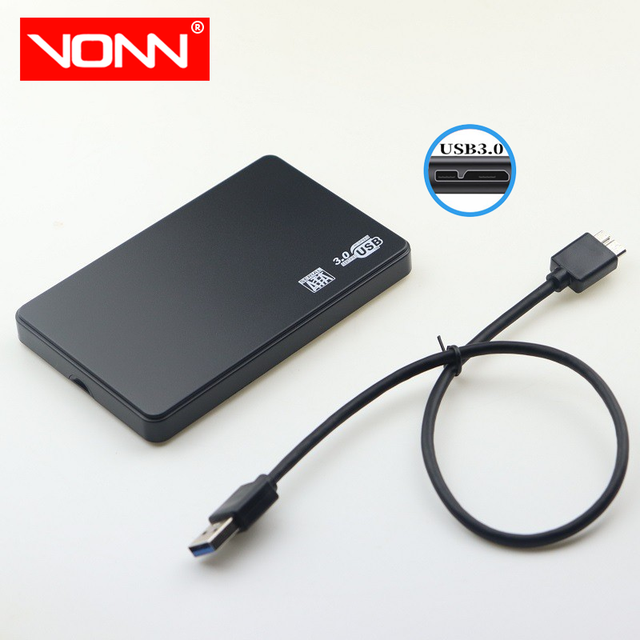 VONN Factory Standard USB 3.0 2.5 Inch SATA HDD SSD External Enclosure 7.5 9.5mm 5G Speed Hard Drive Case Plastic Box