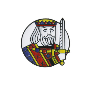 Le nouveau Hot Aces Poker main épinglettes en métal insigne personnalisé carte à jouer cartes à jouer dur émail doux épinglette bêche pour sac - Product Image 5