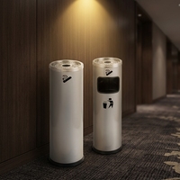 Cendrier métallique tendance, durable et résistant aux intempéries pour les allées de rue et les immeubles de bureaux – Poubelle à cigarettes fiable