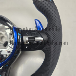 Volant de direction en cuir et fibre de carbone forgée avec LED pour BMW Série 5 F30 F10 F32 F90 F80 F82 F87 - Vente en gros - Product Image 2