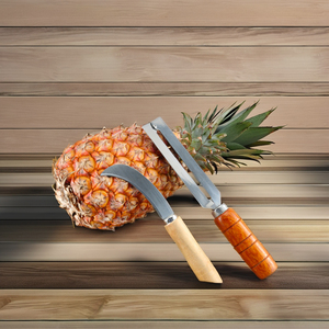 Pelador de caña de azúcar de piña de acero inoxidable, 4 Uds., rebanadoras, cuchillo para pelar, juegos de tenedores, herramientas de tienda de frutas para su <span class=keywords><strong>cocina</strong></span> - Product Image 4