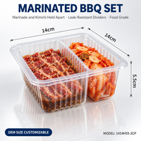 Plateau d'emballage pour volailles sur mesure OEM, large, 16x16x5cm, en plastique PP transparent de qualité alimentaire, pour cuisses et fesses de poulet, format familial
