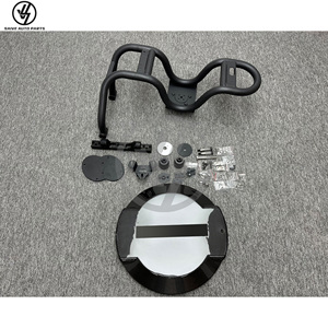 Cubierta de Llanta de Repuesto Trasera de Fibra de Carbono Seca Estilo B con Marco de Hierro para G Wagon W464 G500 G63 2019-2024, Tejido Twill Brillante - Product Image 2