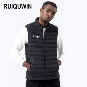 RUIQUWIN Winter Autumn <strong>Men's</strong> <strong>Vests</strong> Lightweight Stand Collar Windproof Casual Plus Size Sleeveless Tops Outdoor Warm Outerwear - Product Image 1