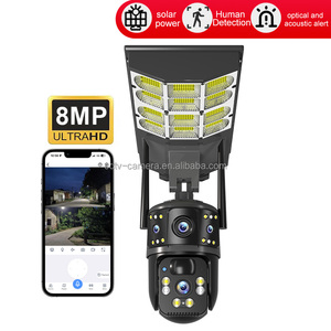 Solar Street <strong>Light</strong> 4G CCTV <strong>Security</strong> AI IP <strong>Camera</strong> with Sim Card Outdoor <strong>Camera</strong> Siren Wifi 4mp 4G Solar Panel LED Street <strong>Light</strong> - Product Image 5