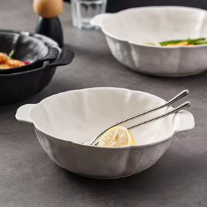 Bol à soupe en céramique fait à la main en porcelaine purée Ramen pâtes salade <span class=keywords><strong>de</strong></span> fruits mélange bols <span class=keywords><strong>de</strong></span> service gâteau plateau <span class=keywords><strong>de</strong></span> <span class=keywords><strong>cuisson</strong></span> Restaurant vaisselle - Product Image 1