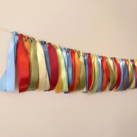 Guirlande de rubans colorée et ajustable avec impression numérique - Décoration amusante pour fête d'anniversaire, bannière pour chaise haute