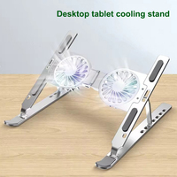 Penyangga Tablet portabel dapat diatur, dudukan Notebook aluminium penghilang panas cepat, pendingin Laptop logam