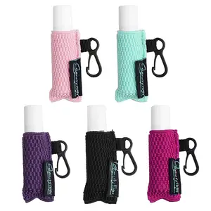 Clip-on Sleeve Chapstick Pouch Keychain Lipstick Holder Elastic Lip Balm Holster Travel Accessories