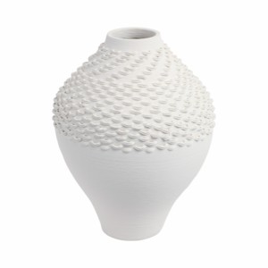 Vaso in Ceramica Ovale Texturizzato, Vaso Moderno per Fiori, Decorazione per Soggiorno, Camera da Letto, Ufficio e Tavolo - Product Image 4