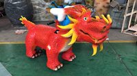 Dinosaure rouge à pièces marchant Animal intérieur enfants Arcade Machine simulateur Console de jeu pour enfants