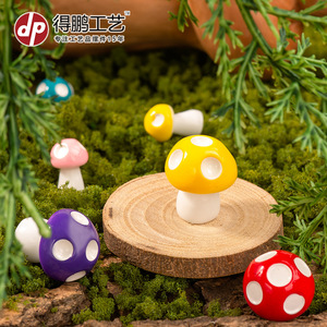 Resin Mushroom Ornament <b>Miniature</b> Garden Decor Home Decoration Artistic Craft - Product Image 3