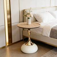 Table basse en bois de style italien, luxe léger, moderne, avec plateau en verre, best-seller, mobilier de salon en fer