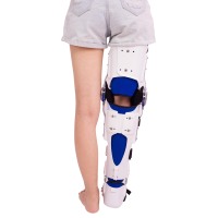 Attelle Orthopédique Réglable Conrida Genou Cheville Pied, Protège-Genou Cuisse Mollet Cheville Articulée pour Marche Libre