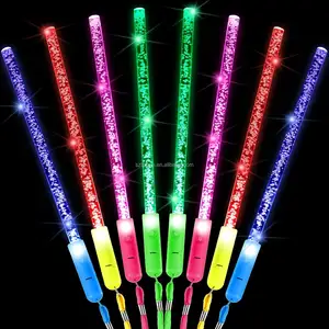 Colorful Flashing Light Up Wand LED Sticks Acrylic Bubble Glow Stick Wands Glow In The Dark Wands Glow Sticks