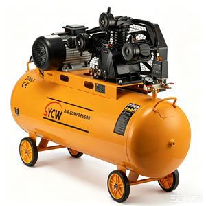 Compresor de Aire Portátil de Alta Potencia <span class=keywords><strong>7</strong></span>.5KW, Lubricado, con Tanque de 200L, Refrigerado por Aire y Accionado por Correa, de Fábrica China, Venta al Por Mayor - Product Image 3