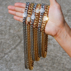 Chaîne à mailles cubaines en acier inoxydable, 1 pièces, bijoux Hip Hop, 12mm, <span class=keywords><strong>Miami</strong></span>, livraison directe depuis la chine - Product Image 1