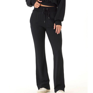 <span class=keywords><strong>Pantaloni</strong></span> a Gamba Larga <span class=keywords><strong>con</strong></span> <span class=keywords><strong>Vita</strong></span> Alta Elasticizzata per Danza e Fitness, <span class=keywords><strong>Morbidi</strong></span> <span class=keywords><strong>in</strong></span> Pile, per <span class=keywords><strong>Donna</strong></span>, Autunno Inverno - Product Image 3
