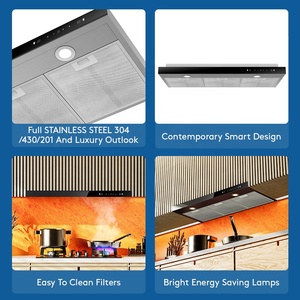 <span class=keywords><strong>Hotte</strong></span> aspirante électrique OEM 3 vitesses à interrupteur poussoir en acier inoxydable murale silencieuse avec ventilateur pour cuisine, usage domestique et hôtelier - Product Image 3