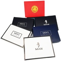 Cajas de Regalo Plegables de Papel con Tapa Blanca y Negra en Stock, Cajas de Embalaje para Ropa Interior Masculina, Personalizables al por Mayor