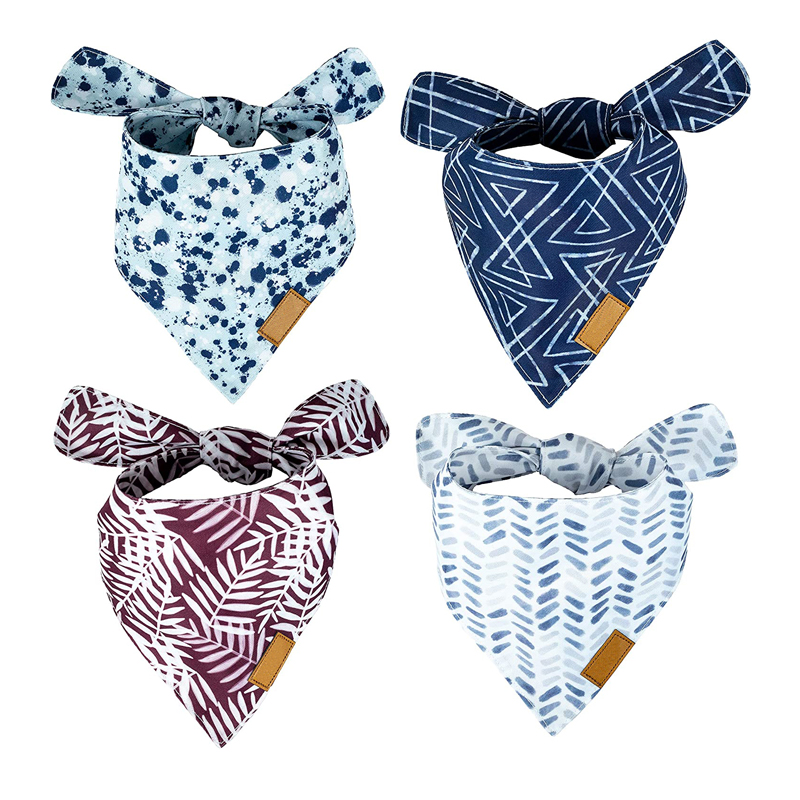 Оптовая продажа, квадратный треугольный простой Печатный шарф для домашних животных, бандана для собак с индивидуальным логотипом