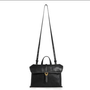 Sac à bandoulière noir de luxe en cuir véritable pour femme, sac en cuir de vachette pleine fleur, sac de transport pour femme, sac à cosmétiques - Product Image 5