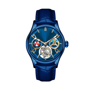 Orologi Multifunzione da Uomo con Doppio Fuso Orario/Fase Lunare, Tourbillon Volante, Luminosi e Impermeabili, Nuovo Design OEM/ODM - Product Image 4