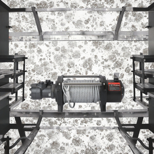 Tời thủy lực cho nhiệm vụ nặng nề kéo 12000lbs công suất với động cơ bmr80 & 36:1 tỷ lệ bánh răng 10mm cáp thép - Product Image 3