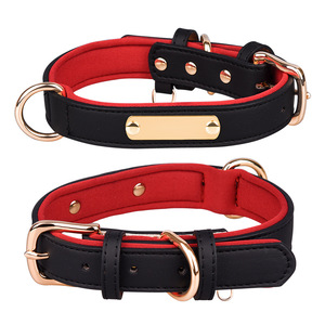 Sublimación Metal Luxury Fancy Productos Para Mascotas Collar de perro Hebillas de cuero PU Ajustable Mascotas Collar de perro con logotipo - Product Image 5