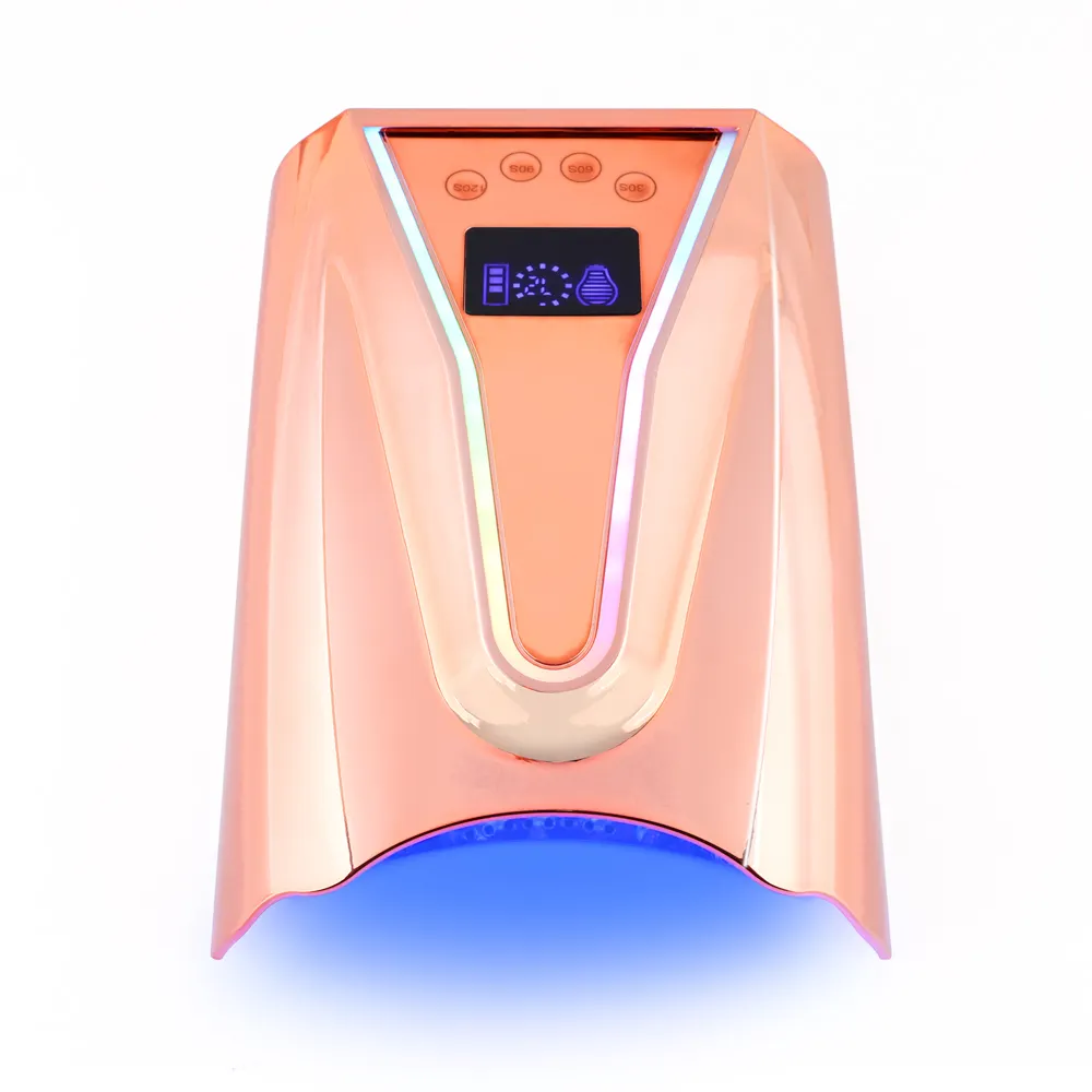 2024 Nieuwe Product High Power 128W Gradiënt Kleur Draadloze Pro Cure Uv Led Nagellamp Professionele Oplaadbare Gel Nageldroger