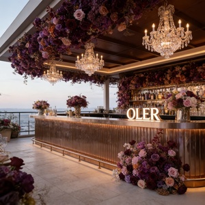 Centros de Mesa de Flores Artificiales de Seda Premium OLER, Color Blanco y Rosa Orquídea, para Decoración de Bodas y Fiestas - Product Image 1