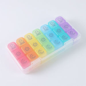Organizador de Pastillas Semanal, 3 Tomas Diarias, 7 Días, Plástico, Portátil, 21 Compartimentos, Estuche para Vitaminas y Medicamentos de Viaje - Product Image 6