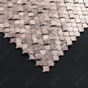 Mosaïque Métallique 3D en Aluminium Style Luxe, Couleur Bronze, Mini Coquille pour Décoration Murale - Product Image 4