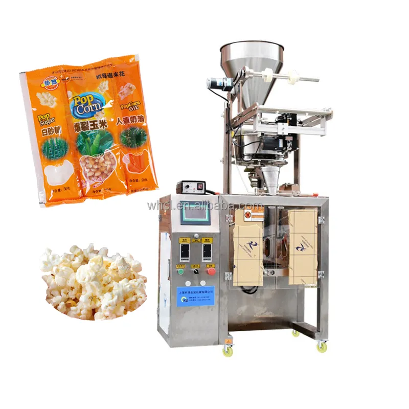 Hot 3 Pack in 1 Corn Grain Sugar Oil Popcorn Sachet Bag Packing Machine