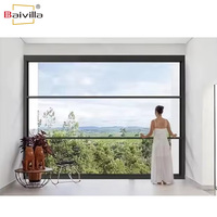 Baivilla Elevador Eléctrico Ventanas y Puertas Aluminio Doble Vidrio Vertical Sistema de Ventana de Guillotina Deslizante