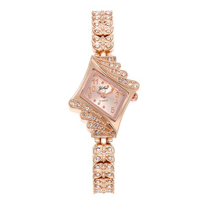 Montres pour femmes Bracelet en cristal de luxe <span class=keywords><strong>Montre</strong></span>-bracelet en pierres précieuses Montres habillées pour femmes <span class=keywords><strong>Montre</strong></span> de marque féminine en <span class=keywords><strong>or</strong></span> à la mode - Product Image 3