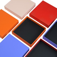 Boîte cadeau carrée 20x20 en papier écologique couleur unie avec impression bronzée pour bougies et cadeaux de fêtes