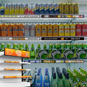 Écran numérique animé ultra-large personnalisé pour affichage sur le bord des étagères de supermarché, idéal pour la publicité au détail sur le dessus des réfrigérateurs - Product Image 2