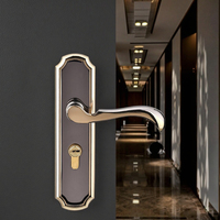 2025 moderne chaud Style européen intérieur chambre salle de bain maison serrure de porte avec poignée muette matériau en acier allié pour hôtels