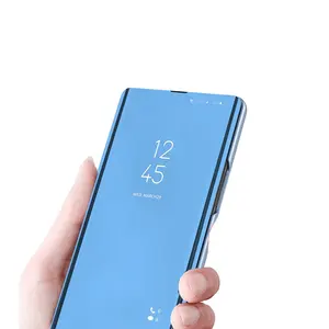 Flip Cover Voor Xiaomi Poco F5/Redmi Note 12 Turbo Gegalvaniseerde Magnetische Spiegel Verticale Beschermhoes Inclusief Telefoonhoesje