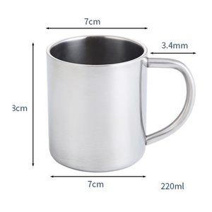 Tasse à café, lait ou eau en acier inoxydable à double paroi, écologique, pour le camping et les voyages, 200 ml, 300 ml, 400 ml - Product Image 3
