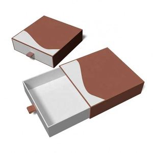 Whosale Custom Logo Grey Board Rigid Paper Jewelry Packaging Boxes Paper Cardboard Drawer Gift Cosmetic Retail Drawer <b>Box</b> - Product Image 5