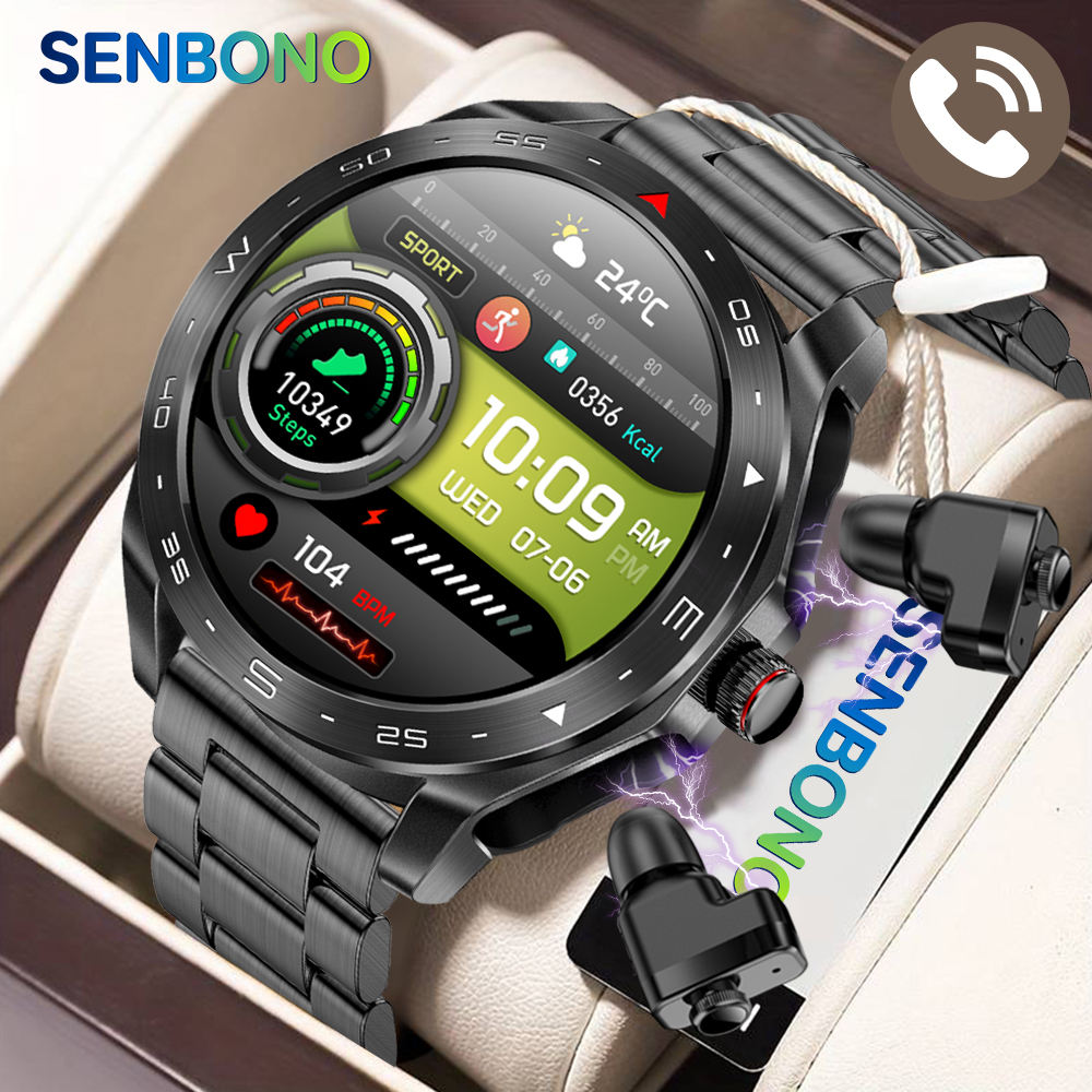 Reloj Inteligente Con Cascos SENBONO T95 Nuevo Reloj Inteligente