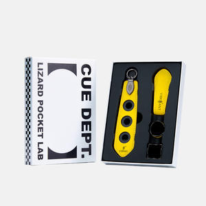 Boîte de rangement en cuir pour billard et snooker LIZARD, très vendue, coffret cadeau premium de 4 accessoires de billard - Product Image 3